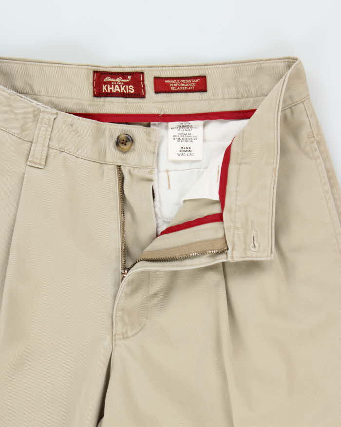 Vintage Y2K 00s Eddie Bauer Double Pleat Relaxed Fit Khakis - W30 L30