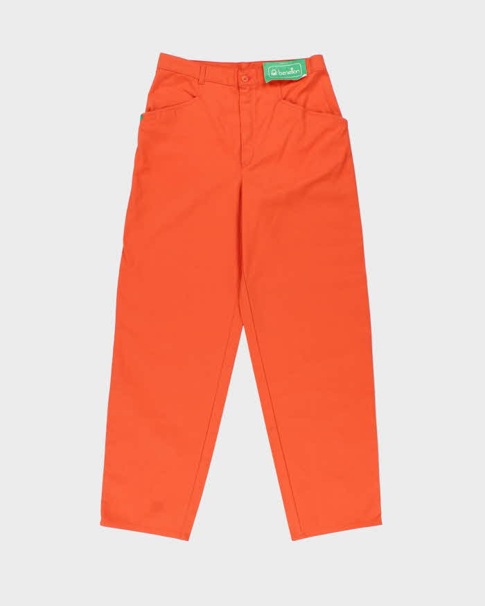 DSWT 1980s Benetton High Waisted Tube Trousers - W30 L30