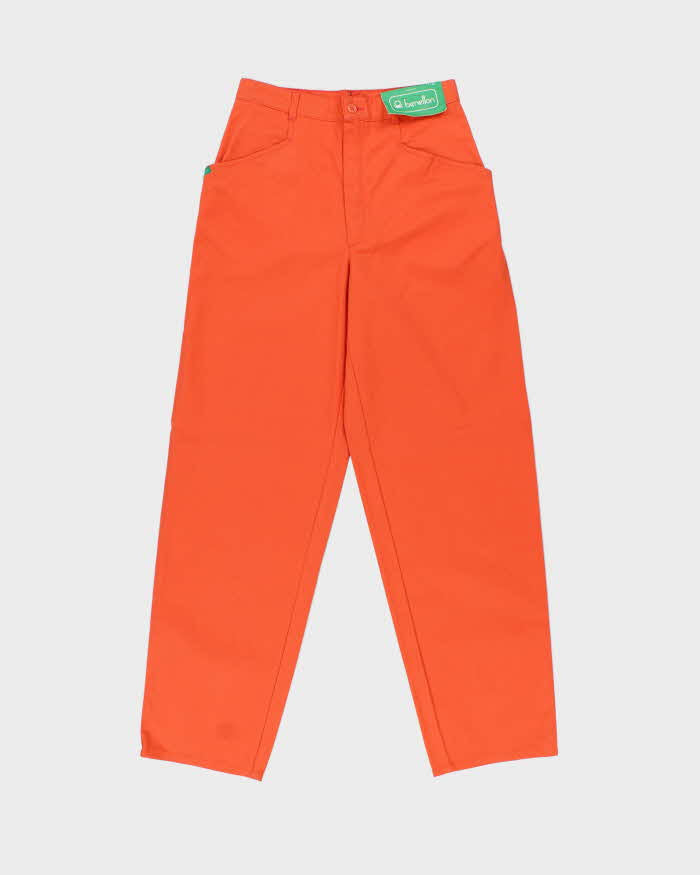DSWT 1980s Benetton High Waisted Tube Trousers - W28 L30