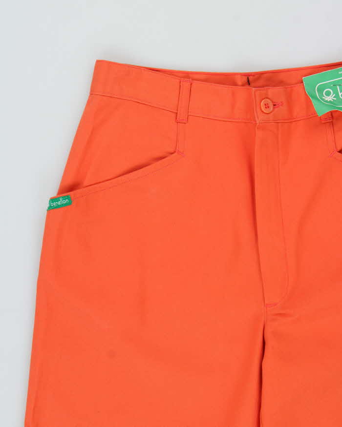 DSWT 1980s Benetton High Waisted Tube Trousers - W28 L30