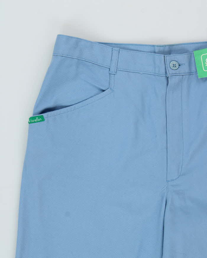 DSWT 1980s Benetton High Waisted Tube Trousers - W30 L30