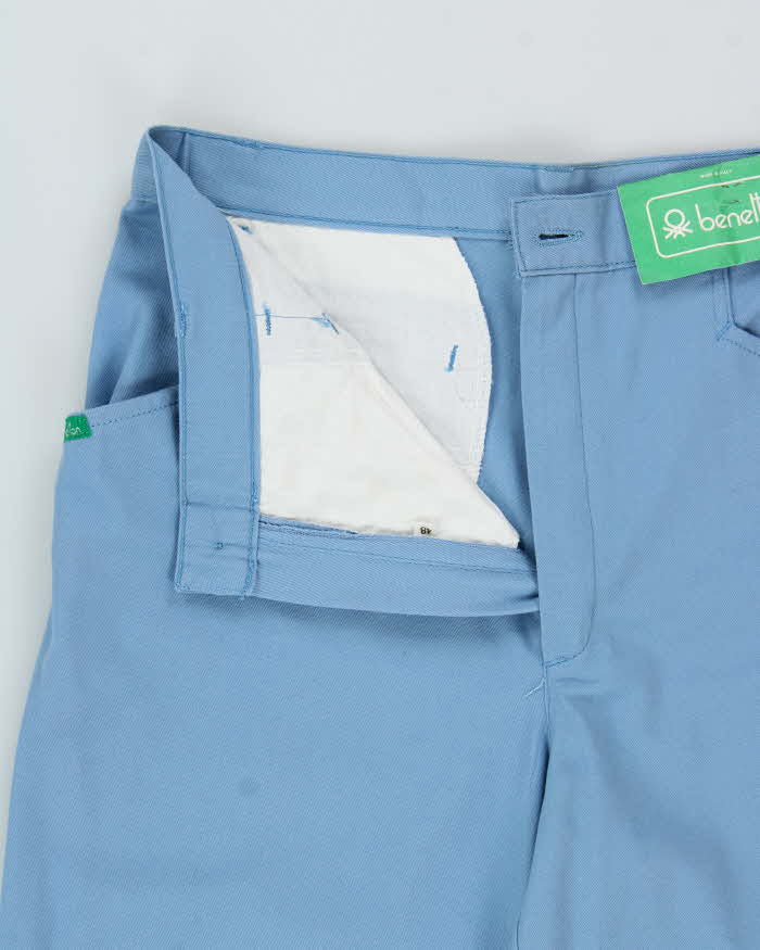 DSWT 1980s Benetton High Waisted Tube Trousers - W30 L30