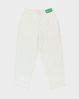 DSWT 1980s Benetton High Waisted Heavy Cotton Tube Trousers - W30 L30