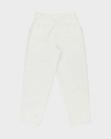 DSWT 1980s Benetton High Waisted Heavy Cotton Tube Trousers - W30 L30
