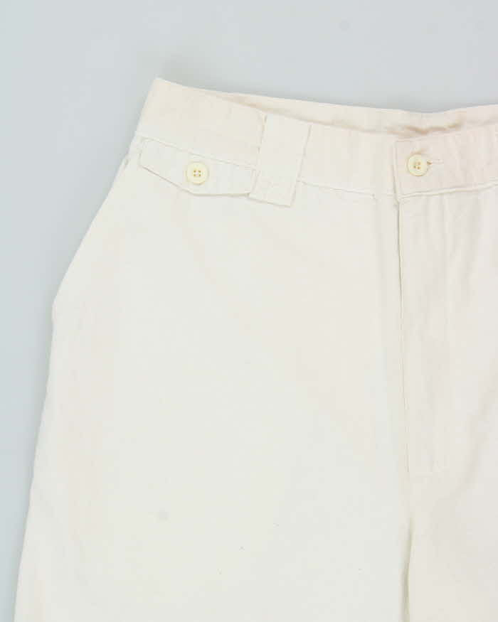 DSWT 1980s Benetton High Waisted Heavy Cotton Tube Trousers - W30 L30