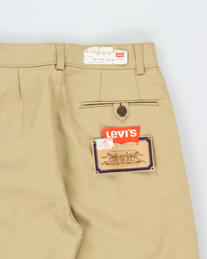 DSWT 1970s Levi's 696 High Waisted Double Pleated Trousers - W27 L30