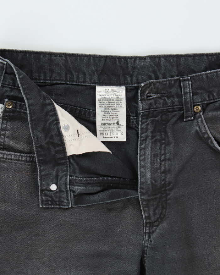 Vintage Carhartt B159 Canvas Loose Fit Carpenter Workwear Trousers - W32 L32