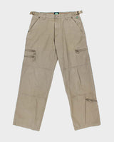 Vintage Y2K 00s Point Zero Multi-Pocket Khaki Wide Leg Cargo Trousers - W34 L32