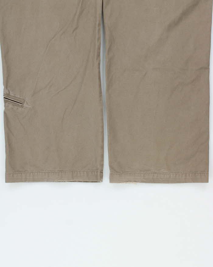 Vintage Y2K 00s Point Zero Multi-Pocket Khaki Wide Leg Cargo Trousers - W34 L32