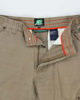 Vintage Y2K 00s Point Zero Multi-Pocket Khaki Wide Leg Cargo Trousers - W34 L32