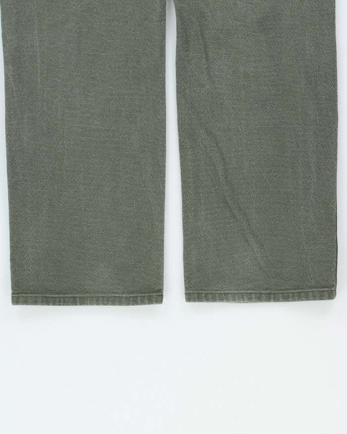 Vintage Carhartt BN3 Moss Double Knee Canvas Rugged Flex Relaxed Fit Carpenter Trousers - W34 L30