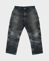 Vintage Carhartt B01 Union Made In USA Duck Canvas Double Knee Distressed Carpenter Trousers - W36 L30