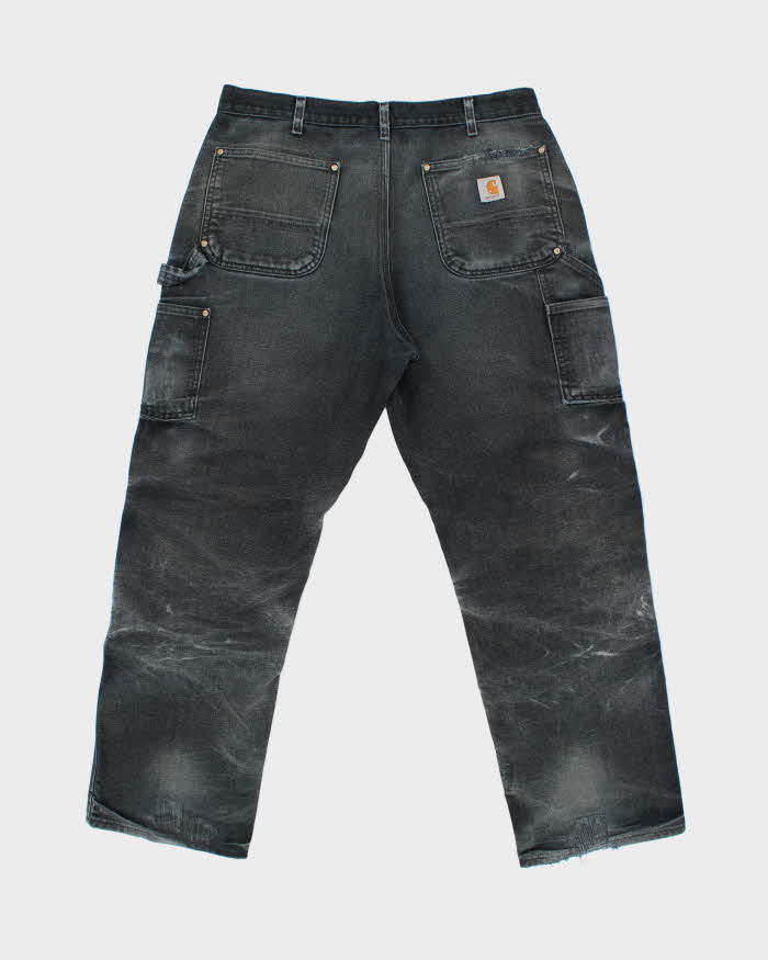 Vintage Carhartt B01 Union Made In USA Duck Canvas Double Knee Distressed Carpenter Trousers - W36 L30