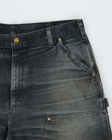 Vintage Carhartt B01 Union Made In USA Duck Canvas Double Knee Distressed Carpenter Trousers - W36 L30