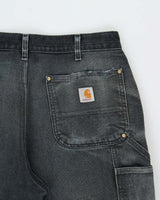 Vintage Carhartt B01 Union Made In USA Duck Canvas Double Knee Distressed Carpenter Trousers - W36 L30