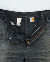 Vintage Carhartt B01 Union Made In USA Duck Canvas Double Knee Distressed Carpenter Trousers - W36 L30