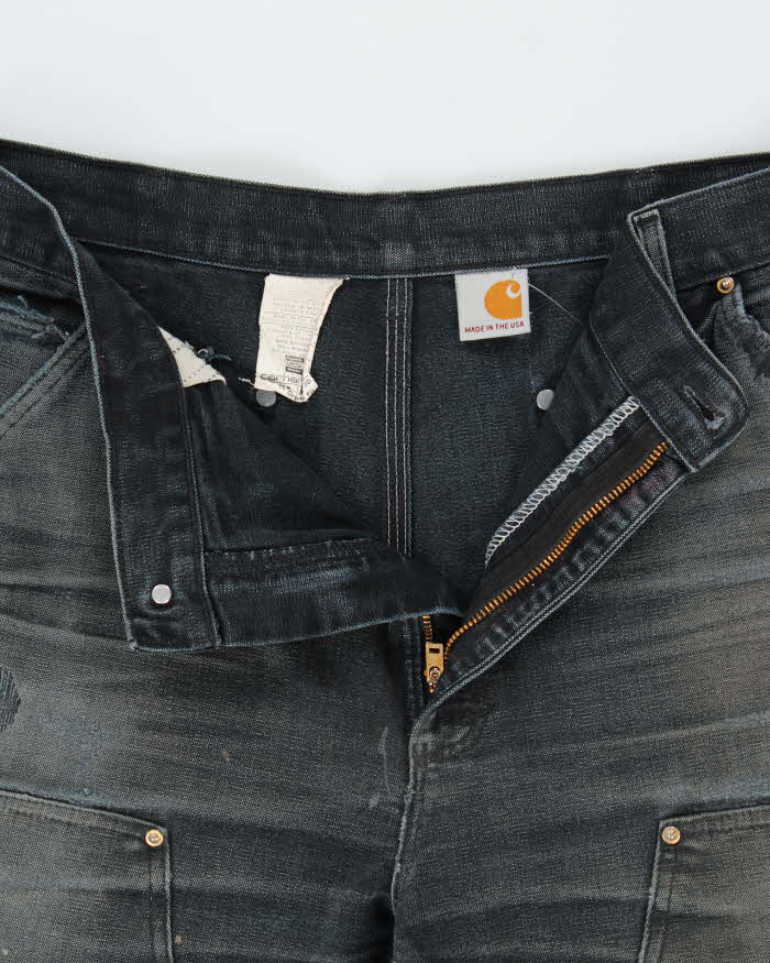 Vintage Carhartt B01 Union Made In USA Duck Canvas Double Knee Distressed Carpenter Trousers - W36 L30