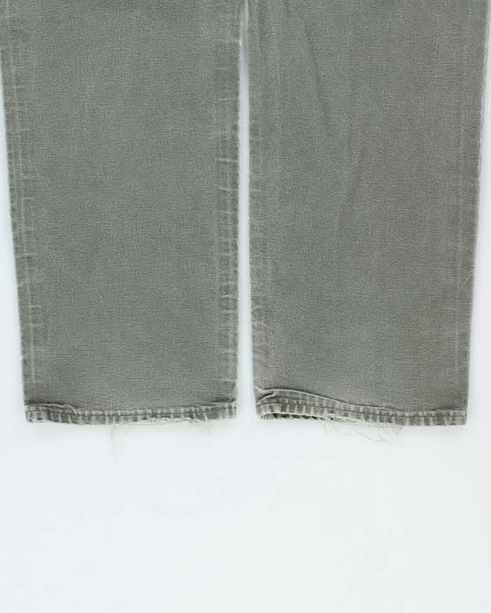 Vintage Carhartt B11 Moss Canvas Original Dungaree Fit Carpenter Trousers - W34 L32