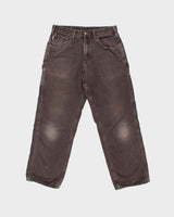 Vintage Carhartt B159 DKB Canvas Loose Fit Carpenter Trousers - W32 L29
