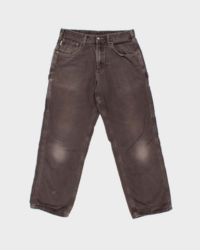 Vintage Carhartt B159 DKB Canvas Loose Fit Carpenter Trousers - W32 L29