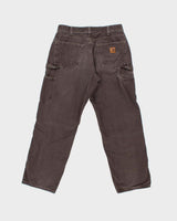 Vintage Carhartt B159 DKB Canvas Loose Fit Carpenter Trousers - W32 L29