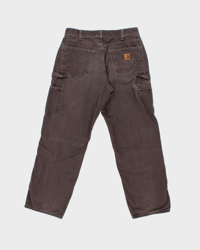 Vintage Carhartt B159 DKB Canvas Loose Fit Carpenter Trousers - W32 L29