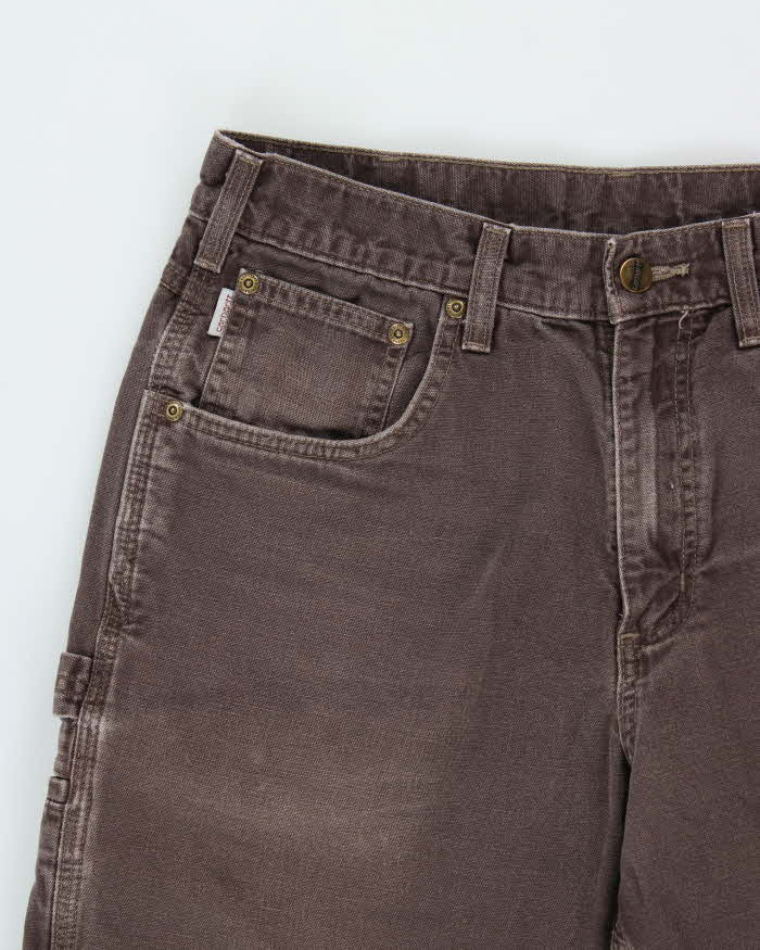 Vintage Carhartt B159 DKB Canvas Loose Fit Carpenter Trousers - W32 L29