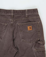Vintage Carhartt B159 DKB Canvas Loose Fit Carpenter Trousers - W32 L29