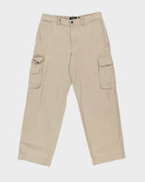 Vintage Eddie Bauer Khaki Utility Fit Heavyweight Wide Leg Workwear Trousers - W34 L32