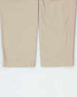 Vintage Eddie Bauer Khaki Utility Fit Heavyweight Wide Leg Workwear Trousers - W34 L32