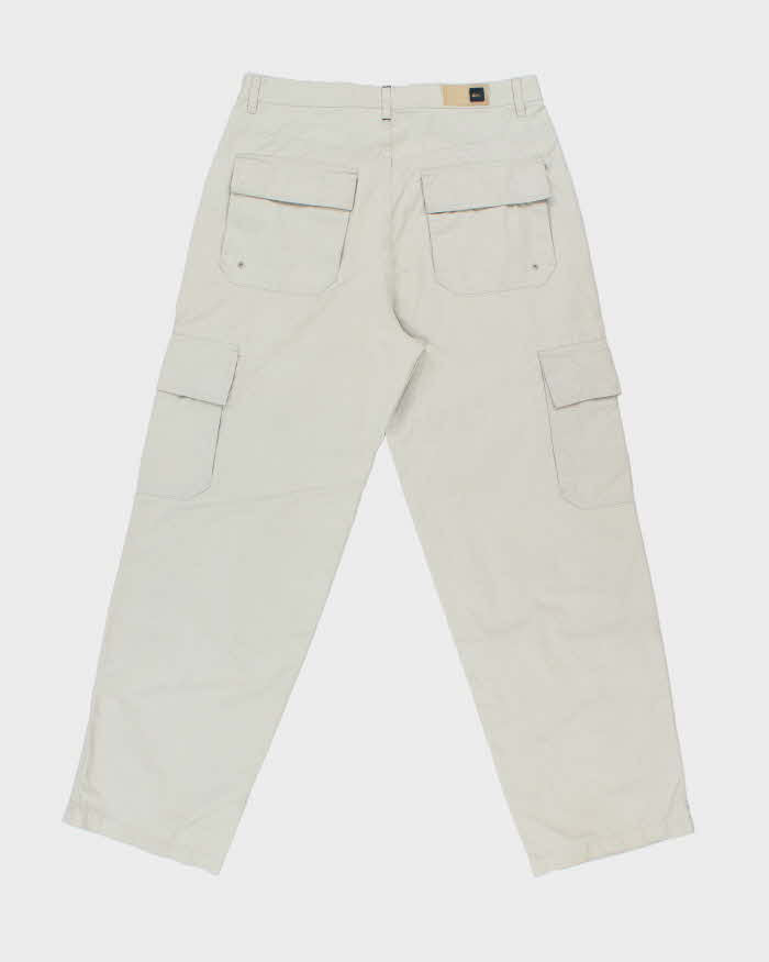 Vintage Y2K 00s Quiksilver Soft Shell Wide Leg Cargo Trousers - W33 L30