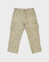 Vintage Y2K 00s Etnies Patterned Wide Leg Skater Cargo Trousers - W34 L28
