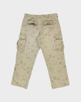 Vintage Y2K 00s Etnies Patterned Wide Leg Skater Cargo Trousers - W34 L28