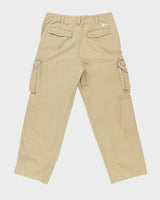 Vintage Y2K 00s Timberland Khaki Heavyweight Canvas Wide Leg Cargo Trousers - W36 L30