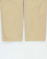 Vintage Y2K 00s Timberland Khaki Heavyweight Canvas Wide Leg Cargo Trousers - W36 L30