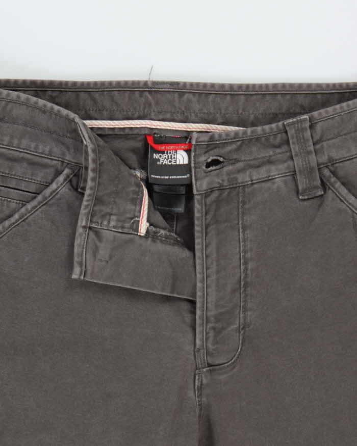 Vintage The North Face Khaki Heavyweight Canvas Straight Leg Techincal Trousers - W32 L31