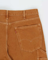 Vintage Levi's Heavyweight Water-Less Tan Wide Leg Workwear Carpenter Trousers - W36 L30