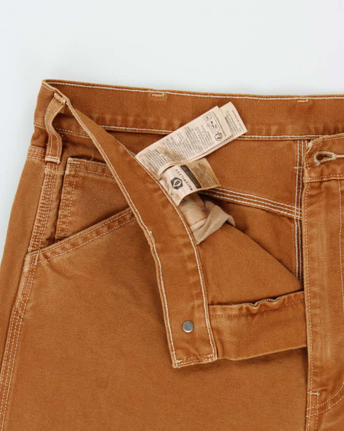 Vintage Levi's Heavyweight Water-Less Tan Wide Leg Workwear Carpenter Trousers - W36 L30
