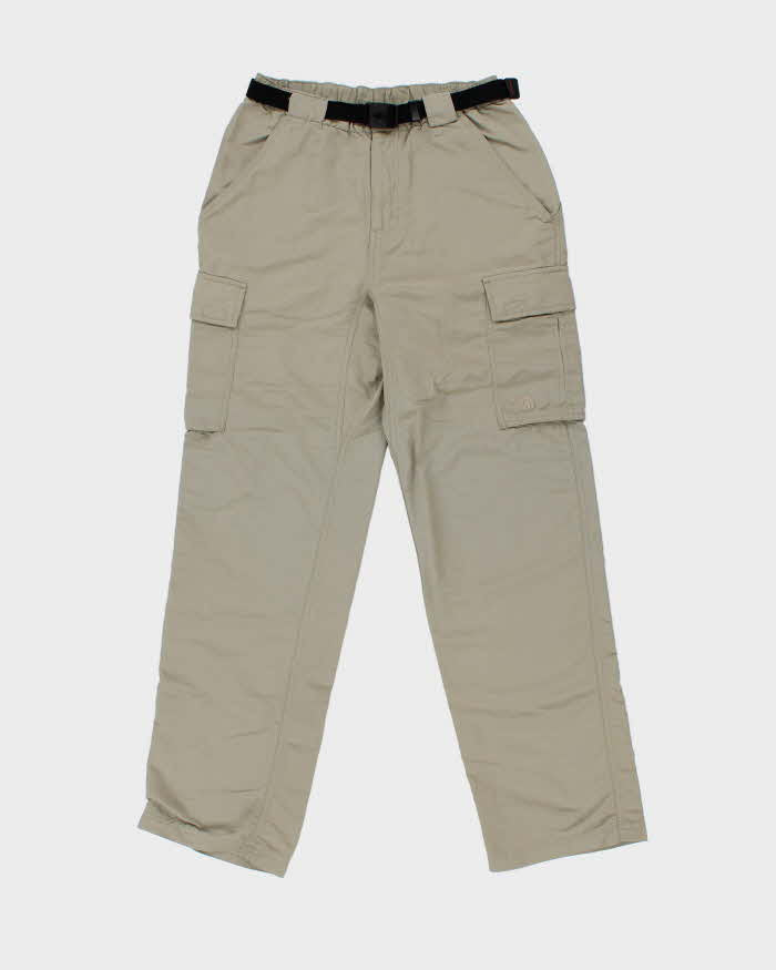 Vintage Y2K 00s The North Face Khaki Belted Straight Leg Technical Trousers - W28 L32