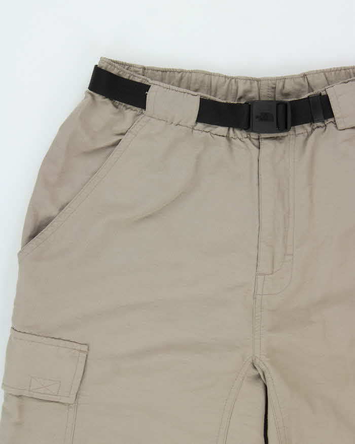 Vintage Y2K 00s The North Face Khaki Belted Straight Leg Technical Trousers - W28 L32