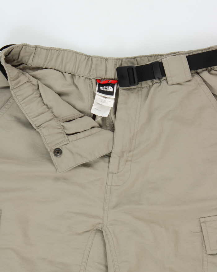Vintage Y2K 00s The North Face Khaki Belted Straight Leg Technical Trousers - W28 L32