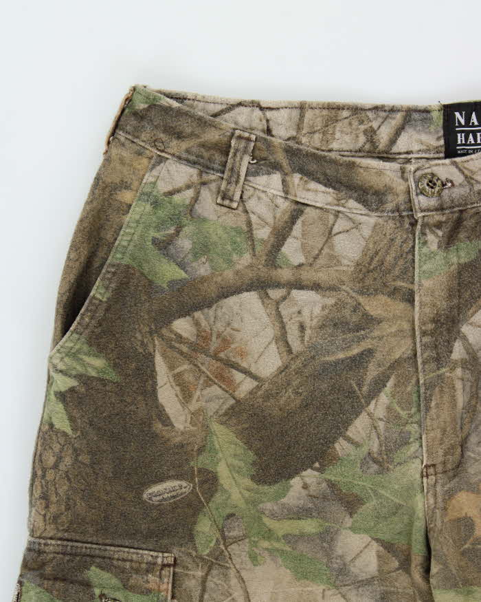 Vintage 1990s Natural Habitat Made In Canada Realtree Camo Wide Leg Cargo Trousers - W36 L30
