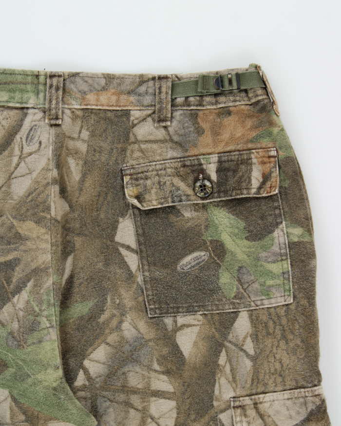 Vintage 1990s Natural Habitat Made In Canada Realtree Camo Wide Leg Cargo Trousers - W36 L30