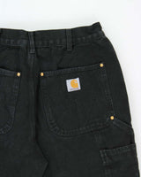 Vintage Carhartt B01 Union Made In USA Double Knee Canvas Loose Original Fit Carpenter Trousers - W28 L30