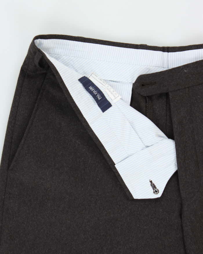 Vintage Pal Zileri Wool Cashmere Blend Relaxed Straight Leg Suit Trousers - W36 L30