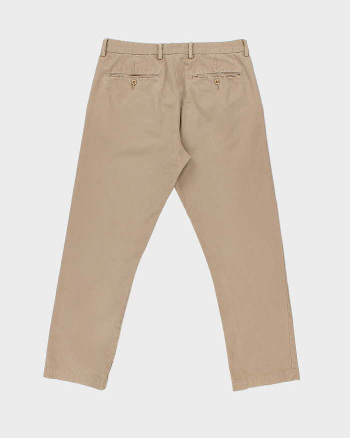 Vintage Stussy Khaki Relaxed Tapered Skate Chino Trousers - W34 L30