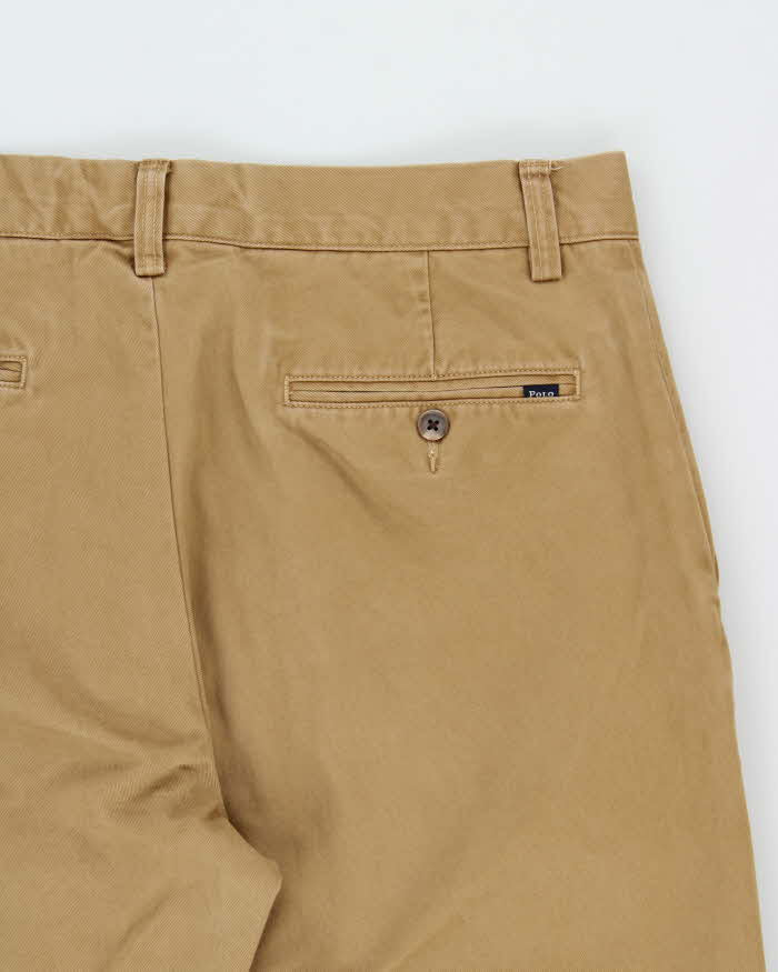 Vintage Polo Ralph Lauren Khaki Classic Relaxed Fit Chino Trousers - W32 L28