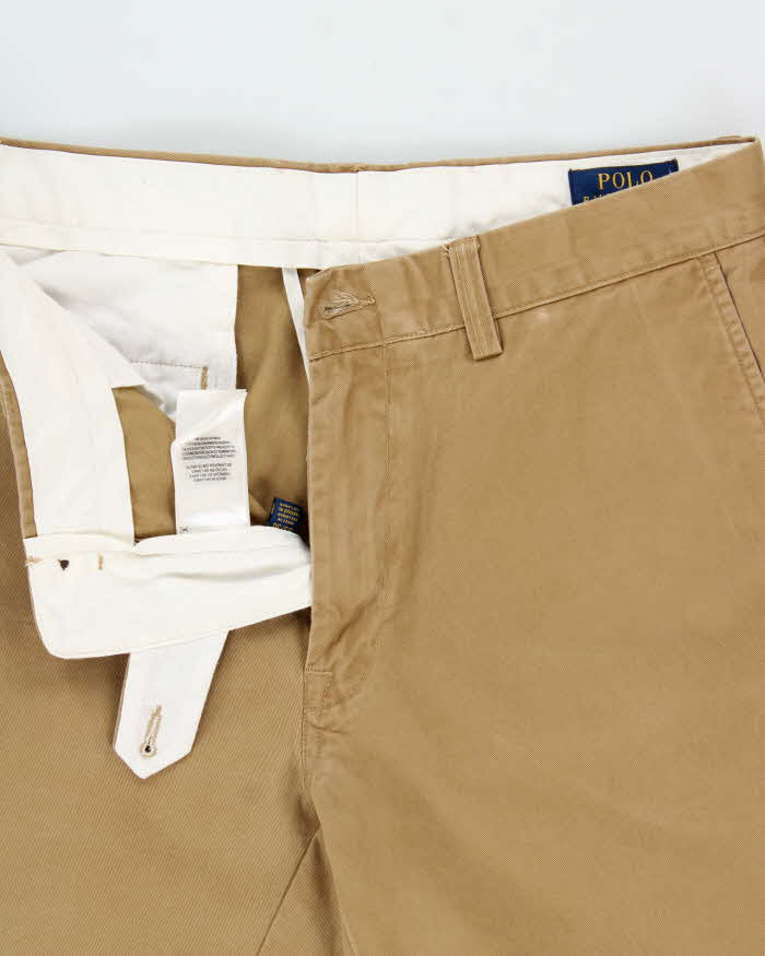 Vintage Polo Ralph Lauren Khaki Classic Relaxed Fit Chino Trousers - W32 L28