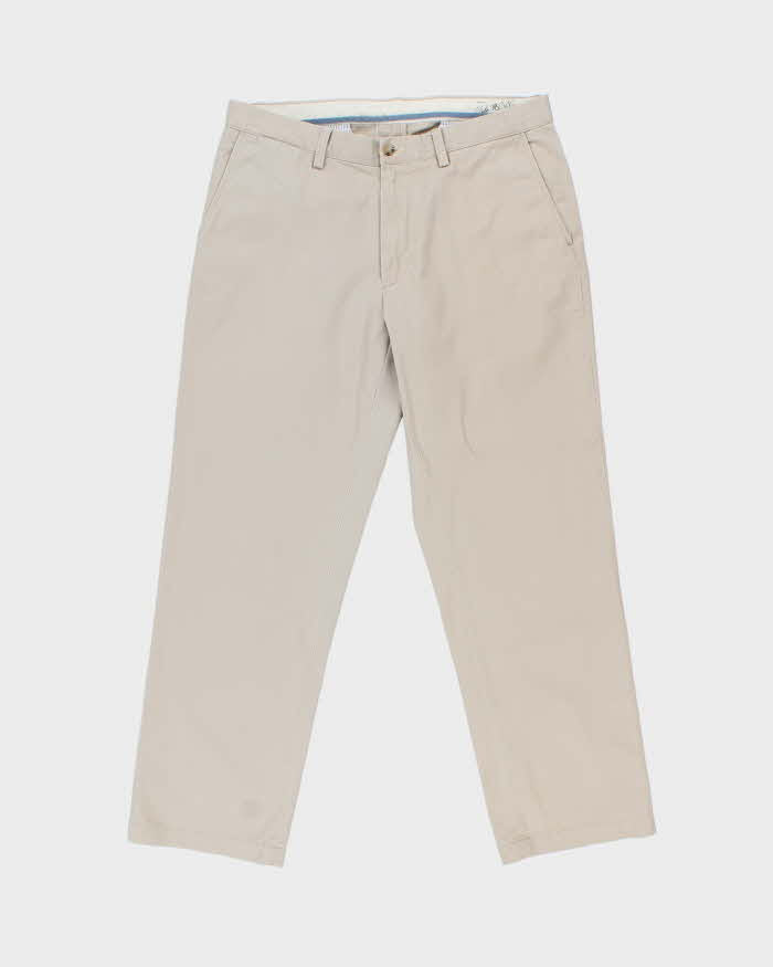 Vintage Polo Ralph Lauren Cream Khaki Classic Relaxed Fit Chino Trousers - W34 L30