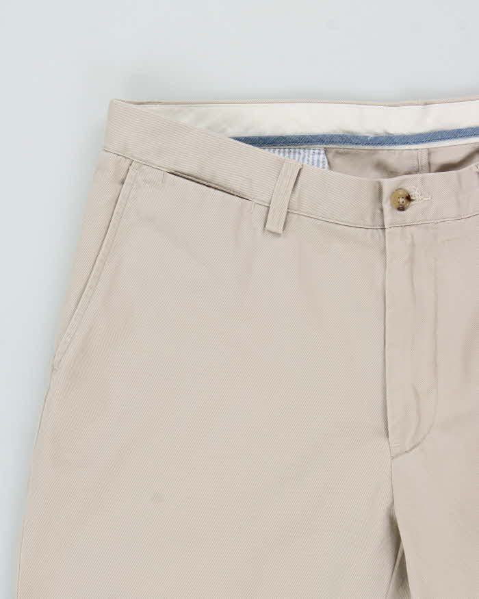 Vintage Polo Ralph Lauren Cream Khaki Classic Relaxed Fit Chino Trousers - W34 L30